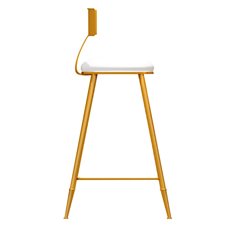 Faux Leather Armless Counter Stool Glam Style Round Low Back Bar Stool 1 Piece Clearhalo 'Bar Furniture' 'Bar Stools' 'bar_stools' 'furn' 'furn_bar_stools' 'Furniture' 'Kitchen & Dining Furniture' 6317716