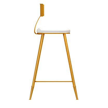 Faux Leather Armless Counter Stool Glam Style Round Low Back Bar Stool 1 Piece Clearhalo 'Bar Furniture' 'Bar Stools' 'bar_stools' 'furn' 'furn_bar_stools' 'Furniture' 'Kitchen & Dining Furniture' 6317716