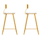 Faux Leather Armless Counter Stool Glam Style Round Low Back Bar Stool 2 Piece Set Clearhalo 'Bar Furniture' 'Bar Stools' 'bar_stools' 'furn' 'furn_bar_stools' 'Furniture' 'Kitchen & Dining Furniture' 6317717