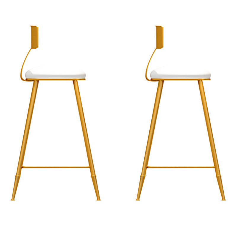 Faux Leather Armless Counter Stool Glam Style Round Low Back Bar Stool 2 Piece Set Clearhalo 'Bar Furniture' 'Bar Stools' 'bar_stools' 'furn' 'furn_bar_stools' 'Furniture' 'Kitchen & Dining Furniture' 6317717
