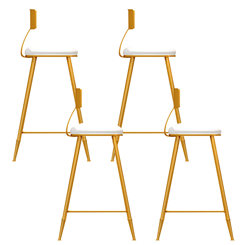 Faux Leather Armless Counter Stool Glam Style Round Low Back Bar Stool 4 Piece Set Clearhalo 'Bar Furniture' 'Bar Stools' 'bar_stools' 'furn' 'furn_bar_stools' 'Furniture' 'Kitchen & Dining Furniture' 6317719