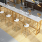 Faux Leather Armless Counter Stool Glam Style Round Low Back Bar Stool Clearhalo 'Bar Furniture' 'Bar Stools' 'bar_stools' 'furn' 'furn_bar_stools' 'Furniture' 'Kitchen & Dining Furniture' 6317720