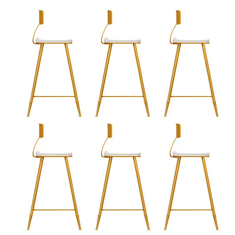 Faux Leather Armless Counter Stool Glam Style Round Low Back Bar Stool 6 Piece Set Clearhalo 'Bar Furniture' 'Bar Stools' 'bar_stools' 'furn' 'furn_bar_stools' 'Furniture' 'Kitchen & Dining Furniture' 6317721