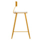 Faux Leather Armless Counter Stool Glam Style Round Low Back Bar Stool Clearhalo 'Bar Furniture' 'Bar Stools' 'bar_stools' 'furn' 'furn_bar_stools' 'Furniture' 'Kitchen & Dining Furniture' 6317724