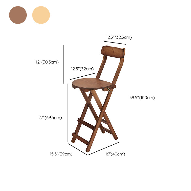 Tabourets contemporains en bois de taille de comptoir pliant le tabouret de bar de taille