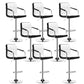 Contemporary Leather Counter Height Stools Adjustable Height Bar Stool