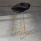 Taburete de bar de plástico estilo Glam, taburete de bar con forma de cubo y altura de mostrador