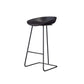 Taburete de bar de plástico estilo Glam, taburete de bar con forma de cubo y altura de mostrador