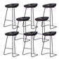 Taburete de bar de plástico estilo Glam, taburete de bar con forma de cubo y altura de mostrador