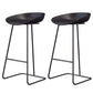 Taburete de bar de plástico estilo Glam, taburete de bar con forma de cubo y altura de mostrador