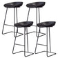 Taburete de bar de plástico estilo Glam, taburete de bar con forma de cubo y altura de mostrador