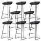 Taburete de bar de plástico estilo Glam, taburete de bar con forma de cubo y altura de mostrador