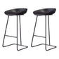 Taburete de bar de plástico estilo Glam, taburete de bar con forma de cubo y altura de mostrador