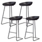 Taburete de bar de plástico estilo Glam, taburete de bar con forma de cubo y altura de mostrador