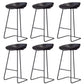 Taburete de bar de plástico estilo Glam, taburete de bar con forma de cubo y altura de mostrador