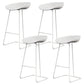 Taburete de bar de plástico estilo Glam, taburete de bar con forma de cubo y altura de mostrador
