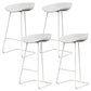 Taburete de bar de plástico estilo Glam, taburete de bar con forma de cubo y altura de mostrador