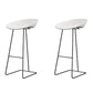 Taburete de bar de plástico estilo Glam, taburete de bar con forma de cubo y altura de mostrador