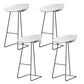 Taburete de bar de plástico estilo Glam, taburete de bar con forma de cubo y altura de mostrador