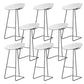 Taburete de bar de plástico estilo Glam, taburete de bar con forma de cubo y altura de mostrador