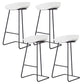 Taburete de bar de plástico estilo Glam, taburete de bar con forma de cubo y altura de mostrador