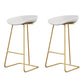 Taburete de bar de plástico estilo Glam, taburete de bar con forma de cubo y altura de mostrador