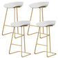 Taburete de bar de plástico estilo Glam, taburete de bar con forma de cubo y altura de mostrador