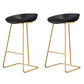 Taburete de bar de plástico estilo Glam, taburete de bar con forma de cubo y altura de mostrador