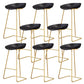Taburete de bar de plástico estilo Glam, taburete de bar con forma de cubo y altura de mostrador
