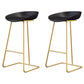 Taburete de bar de plástico estilo Glam, taburete de bar con forma de cubo y altura de mostrador