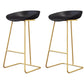 Taburete de bar de plástico estilo Glam, taburete de bar con forma de cubo y altura de mostrador