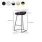 Taburete de bar de plástico estilo Glam, taburete de bar con forma de cubo y altura de mostrador
