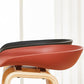 Chaise de bar de café en plastique de tabouret haut de comptoir sans bras de dossier nordique avec la base en bois