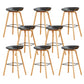 Chaise de bar de café en plastique de tabouret haut de comptoir sans bras de dossier nordique avec la base en bois