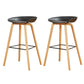 Chaise de bar de café en plastique de tabouret haut de comptoir sans bras de dossier nordique avec la base en bois