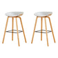 Chaise de bar de café en plastique de tabouret haut de comptoir sans bras de dossier nordique avec la base en bois