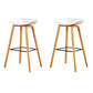 Chaise de bar de café en plastique de tabouret haut de comptoir sans bras de dossier nordique avec la base en bois