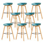 Chaise de bar de café en plastique de tabouret haut de comptoir sans bras de dossier nordique avec la base en bois