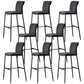 Contemporary Upholstered Counter Stool Low Back Bar Stool with Footrest Black 8 Piece Set Counter Stool(26"H) Clearhalo 'Bar Furniture' 'Bar Stools' 'bar_stools' 'furn' 'furn_bar_stools' 'Furniture' 'Kitchen & Dining Furniture' 6317967