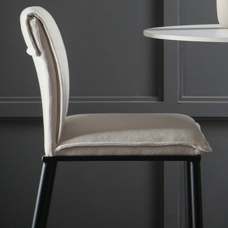 Contemporary Upholstered Counter Stool Low Back Bar Stool with Footrest Clearhalo 'Bar Furniture' 'Bar Stools' 'bar_stools' 'furn' 'furn_bar_stools' 'Furniture' 'Kitchen & Dining Furniture' 6317968
