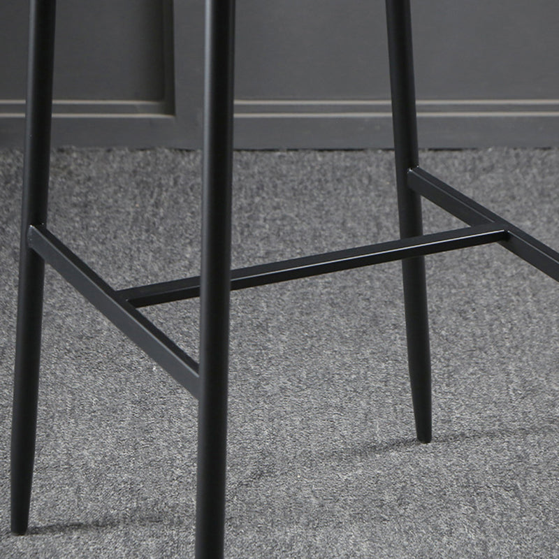 Contemporary Upholstered Counter Stool Low Back Bar Stool with Footrest Clearhalo 'Bar Furniture' 'Bar Stools' 'bar_stools' 'furn' 'furn_bar_stools' 'Furniture' 'Kitchen & Dining Furniture' 6317972