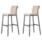 Contemporary Upholstered Counter Stool Low Back Bar Stool with Footrest Brown 2 Piece Set Bar Stool(30"H) Clearhalo 'Bar Furniture' 'Bar Stools' 'bar_stools' 'furn' 'furn_bar_stools' 'Furniture' 'Kitchen & Dining Furniture' 6317992