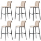 Contemporary Upholstered Counter Stool Low Back Bar Stool with Footrest Brown 6 Piece Set Bar Stool(30"H) Clearhalo 'Bar Furniture' 'Bar Stools' 'bar_stools' 'furn' 'furn_bar_stools' 'Furniture' 'Kitchen & Dining Furniture' 6317994