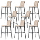 Contemporary Upholstered Counter Stool Low Back Bar Stool with Footrest Brown 8 Piece Set Bar Stool(30"H) Clearhalo 'Bar Furniture' 'Bar Stools' 'bar_stools' 'furn' 'furn_bar_stools' 'Furniture' 'Kitchen & Dining Furniture' 6317995