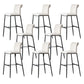 Contemporary Upholstered Counter Stool Low Back Bar Stool with Footrest Off-White 8 Piece Set Counter Stool(26"H) Clearhalo 'Bar Furniture' 'Bar Stools' 'bar_stools' 'furn' 'furn_bar_stools' 'Furniture' 'Kitchen & Dining Furniture' 6317999