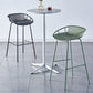 Nordic Backrest Counter Stool with Metal Base Plastic Armless Cafe Bar Chair with 4 Legs Clearhalo 'Bar Furniture' 'Bar Stools' 'bar_stools' 'furn' 'furn_bar_stools' 'Furniture' 'Kitchen & Dining Furniture' 6318100