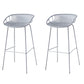 Nordic Backrest Counter Stool with Metal Base Plastic Armless Cafe Bar Chair with 4 Legs White 2 Piece Set Clearhalo 'Bar Furniture' 'Bar Stools' 'bar_stools' 'furn' 'furn_bar_stools' 'Furniture' 'Kitchen & Dining Furniture' 6318109