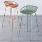 Nordic Backrest Counter Stool with Metal Base Plastic Armless Cafe Bar Chair with 4 Legs Clearhalo 'Bar Furniture' 'Bar Stools' 'bar_stools' 'furn' 'furn_bar_stools' 'Furniture' 'Kitchen & Dining Furniture' 6318110