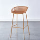 Nordic Backrest Counter Stool with Metal Base Plastic Armless Cafe Bar Chair with 4 Legs Yellow 1 Piece Clearhalo 'Bar Furniture' 'Bar Stools' 'bar_stools' 'furn' 'furn_bar_stools' 'Furniture' 'Kitchen & Dining Furniture' 6318112