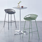 Nordic Backrest Counter Stool with Metal Base Plastic Armless Cafe Bar Chair with 4 Legs Clearhalo 'Bar Furniture' 'Bar Stools' 'bar_stools' 'furn' 'furn_bar_stools' 'Furniture' 'Kitchen & Dining Furniture' 6318116